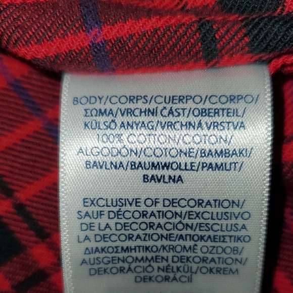 Chaps Red and Black Plaid Men's Shirt - Picture 6 of 9